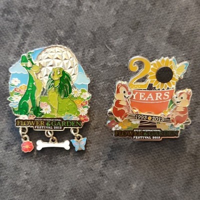 Disney Epcot Flower & Garden Festival 2013 Pin Set LE 5000 