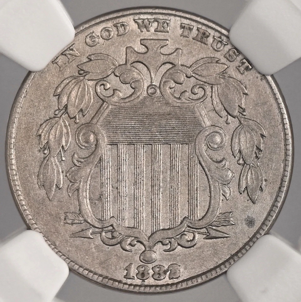 1882  5C SHIELD NICKEL  NGC AU DETAILS "CLEANED"   #8404747-008 - Image 2 of 4