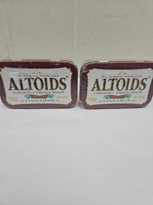 2 Altoids Cinnamon Flavored Mints 1.76 oz Tin - Refreshing, Curiously Strong A45