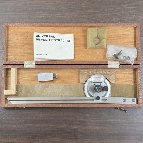 Mitutoyo Universal 12" Bevel Protractor 187-906 Angle Gauge Gage Japan