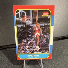 1986-87 Fleer Spud Webb Atlanta Hawks NBA Basketball Rookie Card #120. rookie card picture