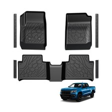 Floor Mats for 2015-2022 Chevrolet Chevy Colorado/GMC Canyon Crew Cab, TPE Al...