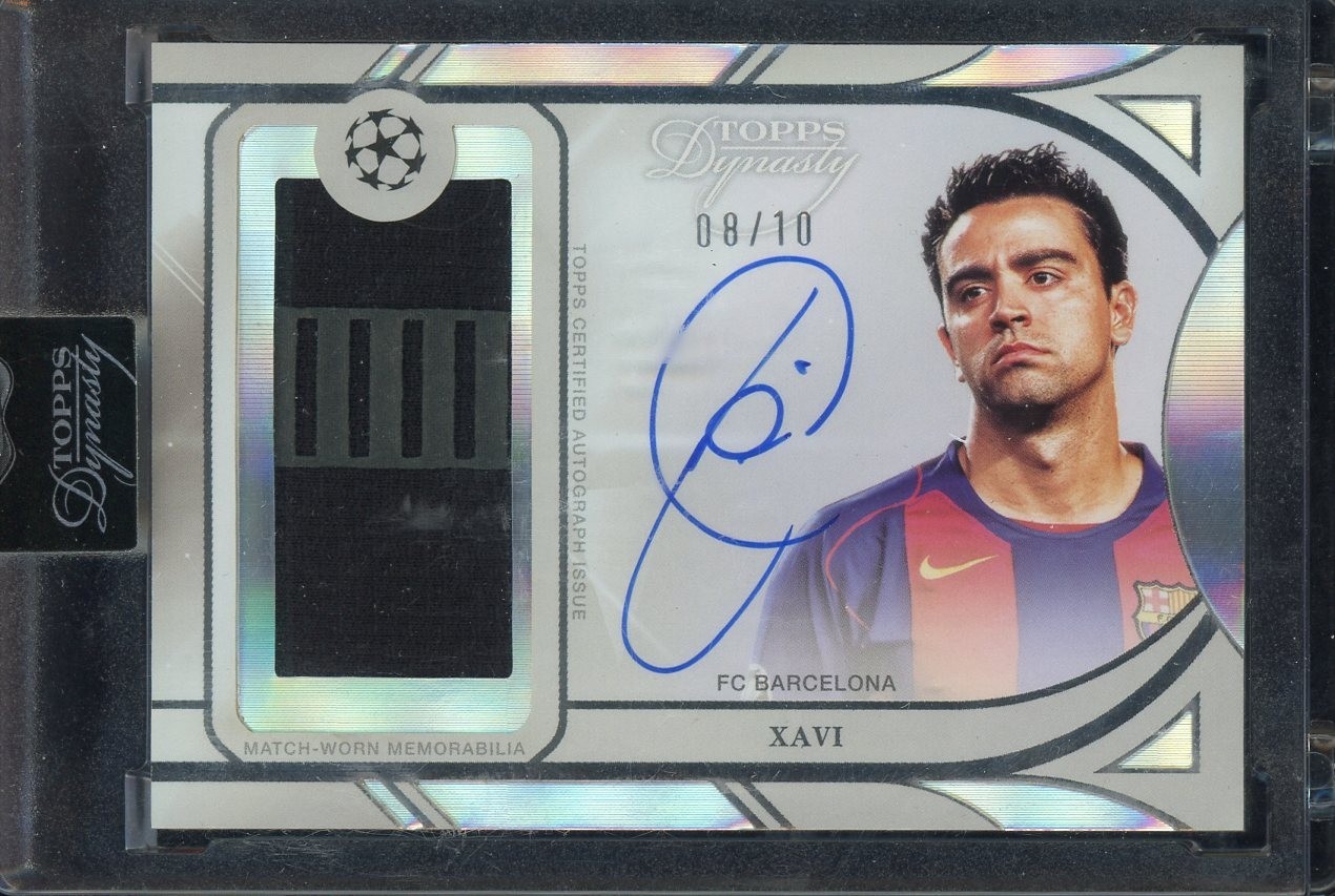 2024-25 Topps Dynasty UCC Soccer Xavi Patch ON CARD AUTO 8/10