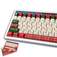 134 PBT Keycaps,Christmas Themed Keycaps for Mechanical Keyboard Typing, Gam...