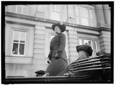 Photo:WOMAN SUFFRAGE. MRS. OLIVE HASBROUCK, MRS. GLENDOWER EVANS