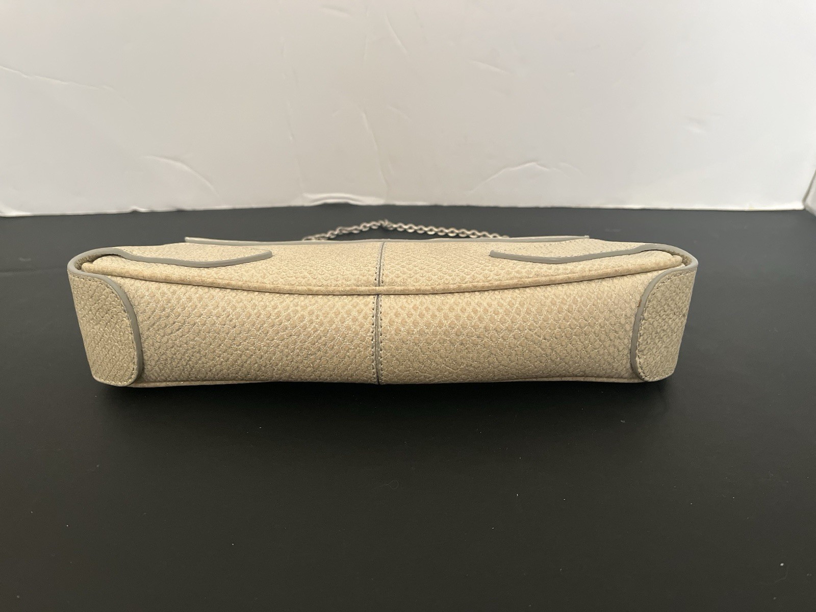 TOD'S CREME GLITTER PYTHON LEATHER CRYSTAL EMBELL… - image 3