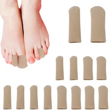 12 Pcs Toe Protectors Fabric Sleeve Toe Caps Closed Toe Surface, Soft Prevent...