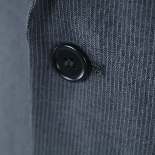 Mens Striped Grey Sport Coat 46R US Size GIORGIO Wool Blazer Jacket - Picture 8 of 14