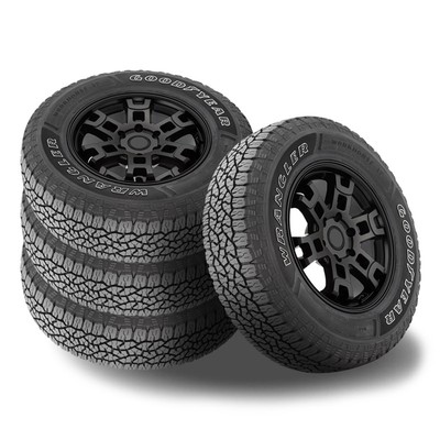 4 Goodyear Wrangler Workhorse A/T 265/65R18 114T OWL Tires, All Terrain, 3PMSF