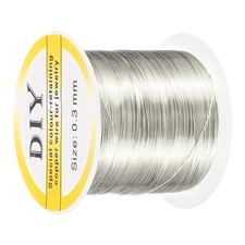 0.3mm Craft Wire Beading Copper Wire for Jewelry Make Supply(Silver)-328 ft