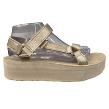 Teva Women's Midform Arivaca Beige Platform Strappy Sandal Size US 10