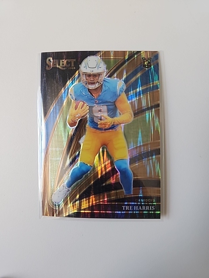 Panini Select Tre Harris #201 Copper Shock Prizm Rookie /899 Chargers 2025