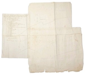 1795 Denison Homestead Land Surveyor's Map for Farm of Joseph Denison Mystic CT