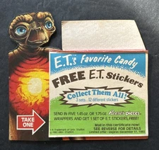 1982 Reese's Pieces ET Extraterrestrial Sticker Set Coupon Display POS Retail