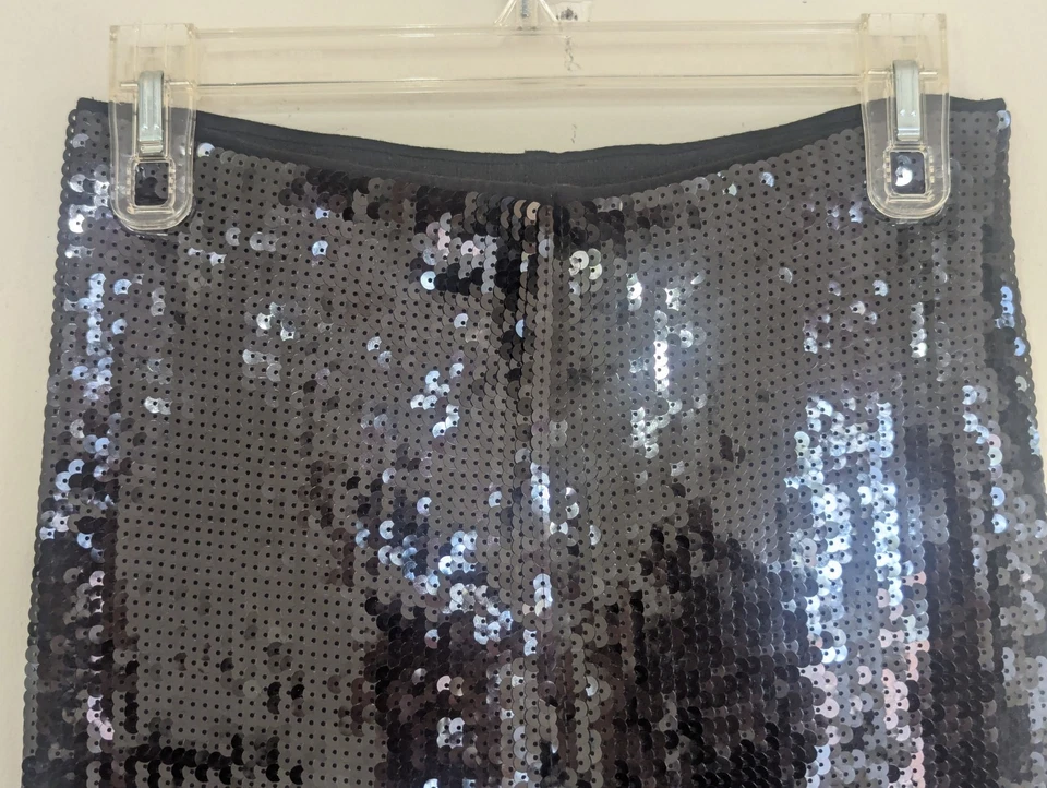 Express Women Holiday Sequin Leggings Size M Black NYE Cocltail Party - Image 2 of 4