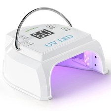 80W Professional Cordless UV LED Nail Lamp, UV Lights for Nails with 45 Beads