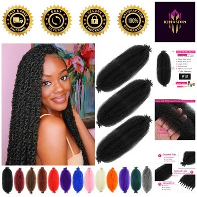 Luxurious 24 Inch Afro Twist Hair - Pack of 3, Pre-Fluffed for Effortless Styles