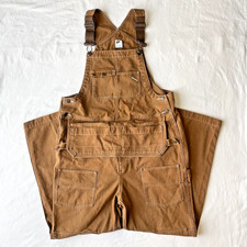 Nike Life Carpenter Overalls Mens L Bib Pants Brown Duck Canvas British Tan