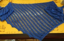 Handknit Cotton/mohair Blend WRAP/SHAWL/SCARF Spring Sale 