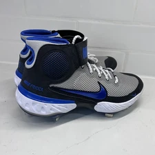 Nike Alpha Huarache Elite 3 Mid Metal Baseball Cleats Size 7 GrayBlue CK0745-004