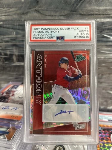 2025 Panini National Silver Pack Roman Anthony Rated Prospect Auto /25  PSA 9