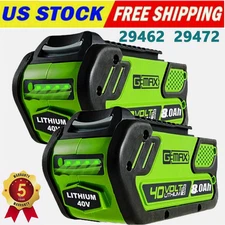 2PACK 8.0Ah For Greenworks G-MAX Lithium Battery 29472 29462 29252 20202 40 Volt