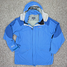 BERGHAUS Jacket Womens UK 18 Blue Goretex Pro Shell Waterproof Rain Coat Hooded