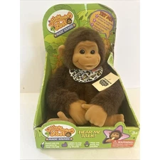 Vintage 1990s Little Monkey Lost Magic Sounds 11" Flocked Face Plush Works