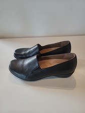 Dansko Shoes 38 US 7.5 -8  Farah Milled Nappa Black Leather Comfort Loafers