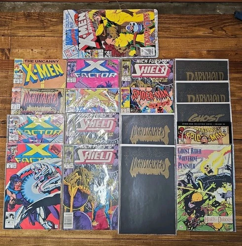 Rare Vintage Comics MARVEL Mixed Lot • Spider-Man X MEN FACTOR Shield Punisher ☆