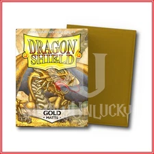 Gold 100 Matte Dragon Shield Sleeves Standard Size🐉for Pokemon MTG DBS DGM