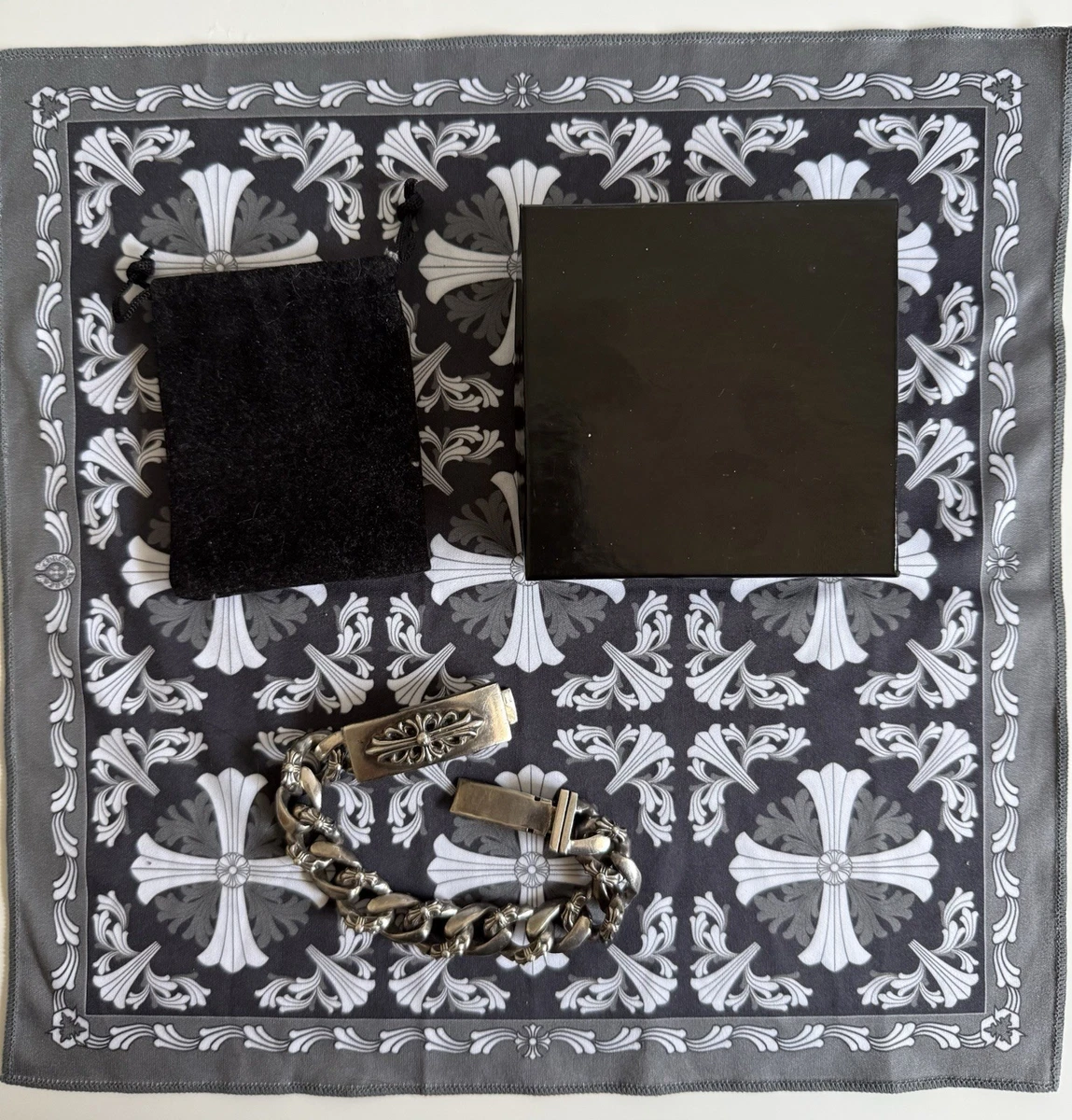 Chrome hearts floral fancy link bracelet