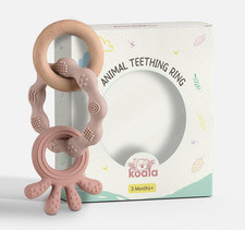 Baby Silicone Teething Toy   Bpa-Free Teether Ring for Infants 0-12 Months   Sof