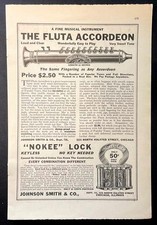 Weiss Silver Fluta Accordeon 1921 print AD ?A Fine Musical Instrument?