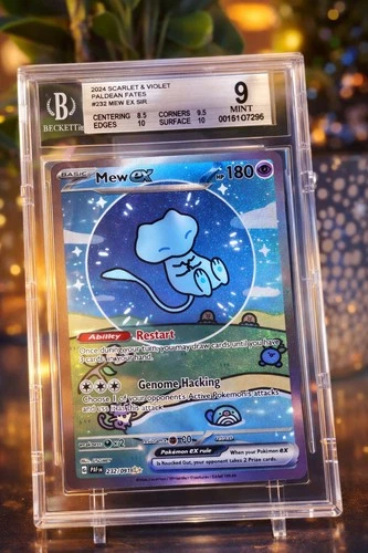 2024 Scarlet & Violet Paldean Fates Bubble #232 MEW EX SIR BGS 9 !