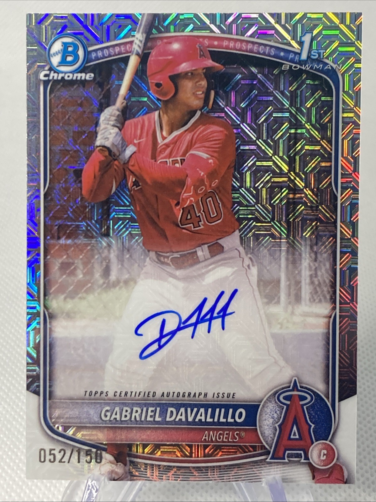 Gabriel Davalillo 2025 Bowman Chrome 1st Auto HTA Choice /150