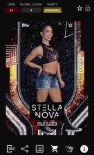Topps WWE Slam Digital Cosmic Chrome Stella Nova Black AJ Lee Legendary 10cc