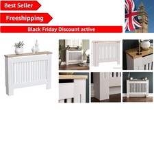 Arlington Medium Radiator Cover - Pre-Cut White MDF with Clip-On Design, 83.3cm