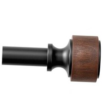 Wood Curtain Rods for Windows 48 to 84 Inch, 1  Diameter Drapery Rod 30-88  