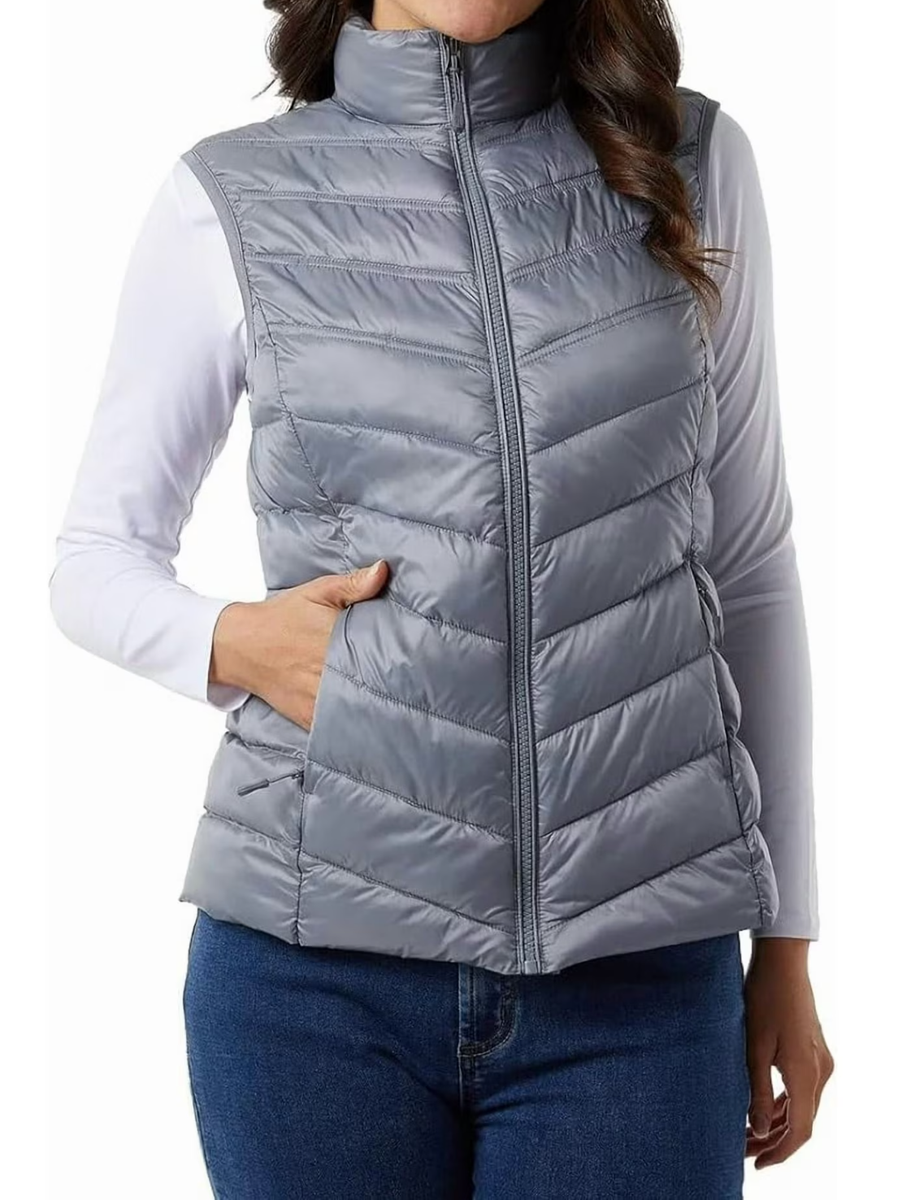 32 Degrees Heat Women's Blue Lightweight Packable Puffer Vest