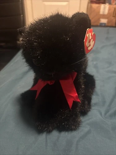 TY Beanie 1996 "Coal" Cat Plush Stuffed Animal Vintage - Style 1119