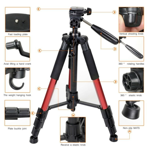 Zomei Treppiede per fotocamera portatile in alluminio e piastra QR testa panoramica per fotocamera DSLR DV - Foto 2 di 18
