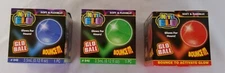 Set of 3 Jaru Nite Glo Glowing Bouncing Ball Soft Glo Ball Blue, Red, Green
