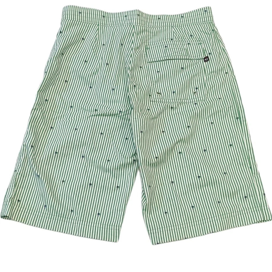 Pantalones Cortos Brooks Brothers Niños Natación Camiones Tabla Palmeras Talla 12 Rayas Verdes Foto 2 de 4