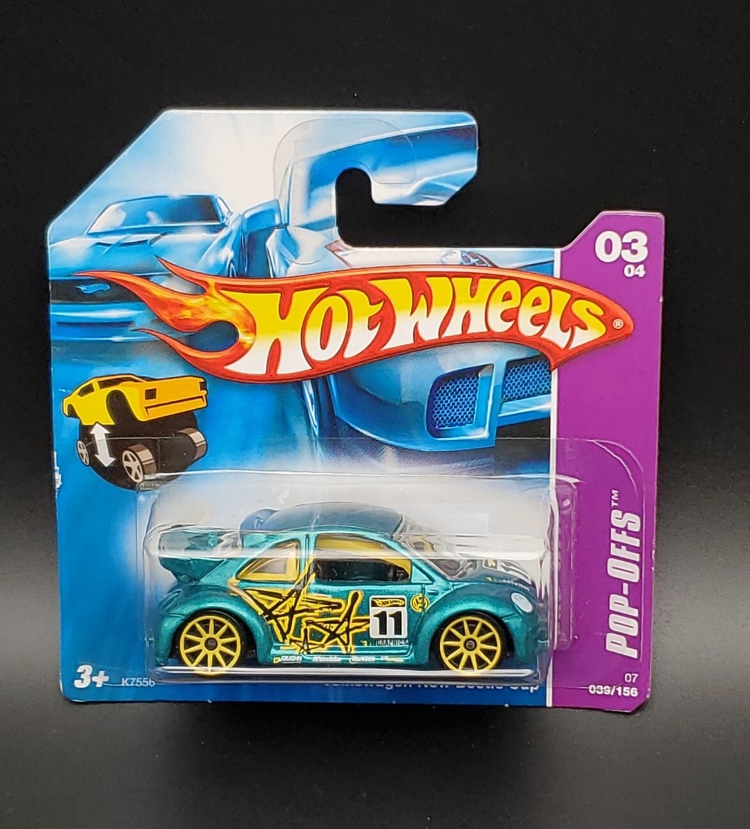 2007 Hot Wheels #39 Pop Offs 3/4 VOLKSWAGEN NEW BEETLE CUP