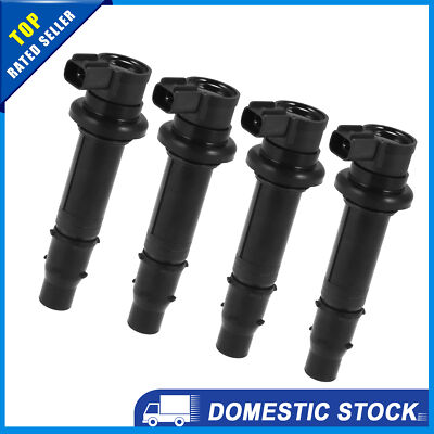 4 Stück Motorboot-Zündspule 5VY-82310-00-00 Schwarz für Yamaha FZ1 2006 2014