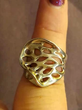 SZ 8/8.25 HAGIT GORALI STERLING OPEN PATTERN RING