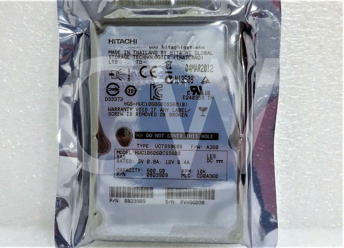 0B23909 HUC106060CSS60 Hitachi 600GB 10K RPM 6Gb/s 2.5