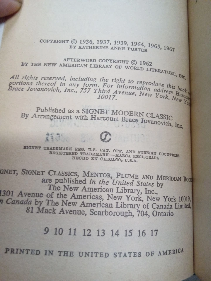  Modern Library PALE HORSE PALE RIDER Katherine Anne Porter 1967 - Image 3 of 4