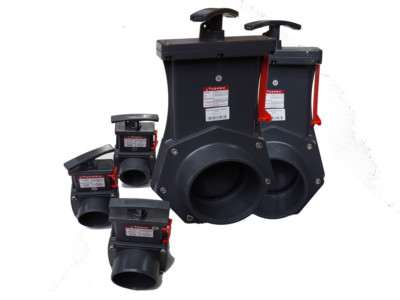 PVC Zugschieber f. Teich Filter Absperrschieber Teichbau Gartenteich